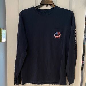 Vineyard Navy Long Sleeve Men's Shirt